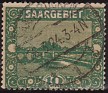 Germany 1921 Saar 10 ¢ Green Scott 101. Saar 101. Uploaded by susofe